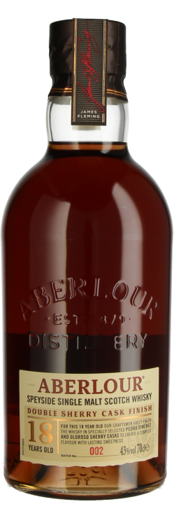 0,7 L Aberlour 18 Years Double Sherry Cask Finish Single Malt Whisky 43 %
