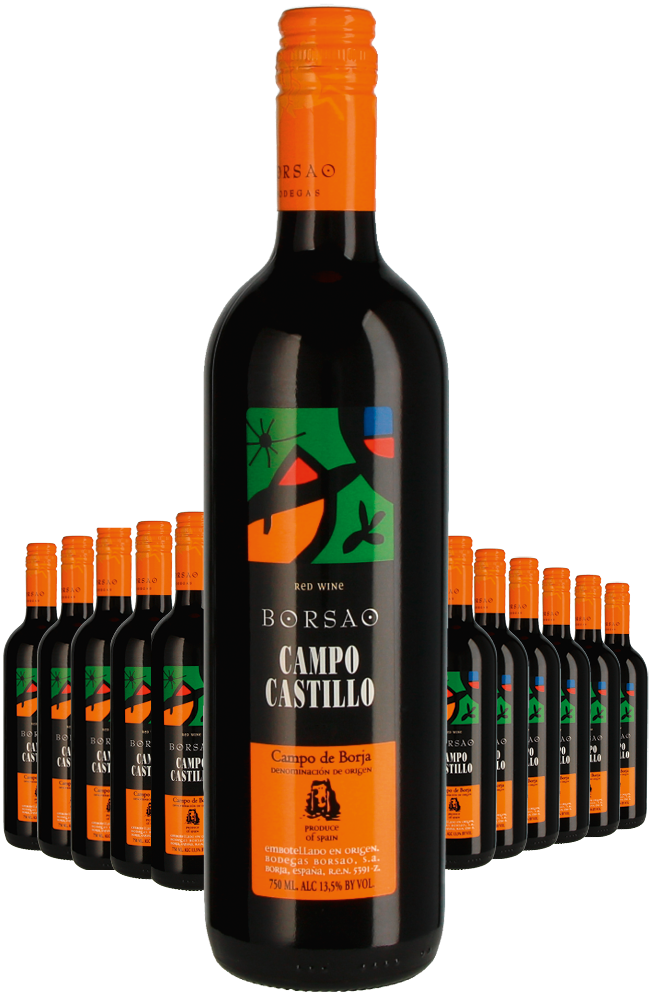 Paket 12 Flaschen Borsao Campo Castillo Miro Edition