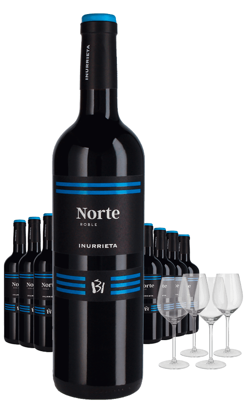 Paket 8 Flaschen Inurrieta Norte +4 Gläser