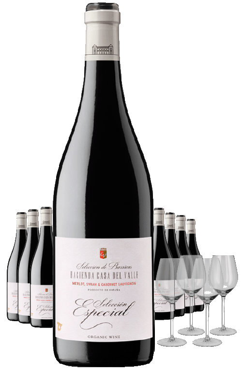 Paket 8 Flaschen Seleccion Especial - BIO + 4 Gläser