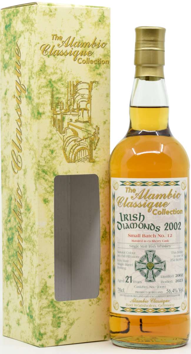 Irish Diamonds 21 Jahre 2002/2023 Batch No. 12 Sherry Cask 56,4% Alambic Classique